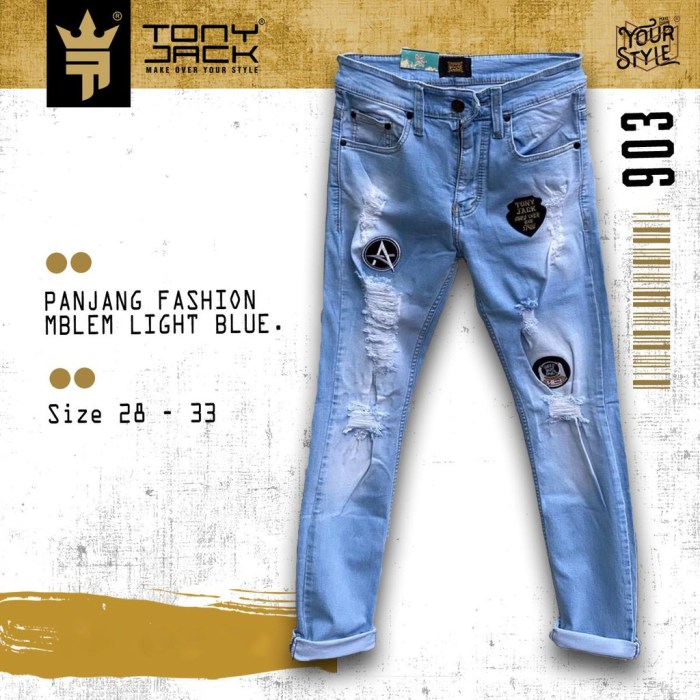 Light blue jeans mens fashion